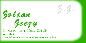 zoltan geczy business card